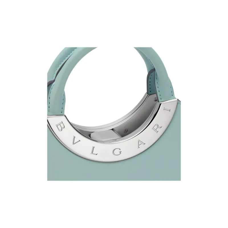 BVLGARI Roma Amor Series Calfskin Shoulder Bag Crossbody Bag Handbag Small Size Women's Light Blue-4