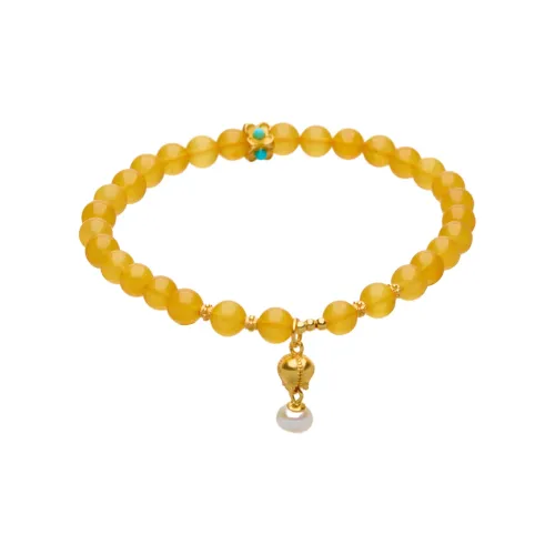 Linguanying Amber Beeswax Jade Bracelets Women's