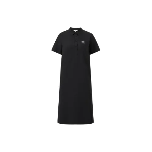 JZ. ANNAKRO Short-Sleeved Dresses Women's Plain Black