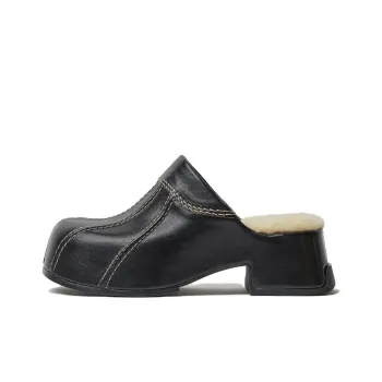 MIISTA Wrap-toe Slippers 4.5cm Women's Black