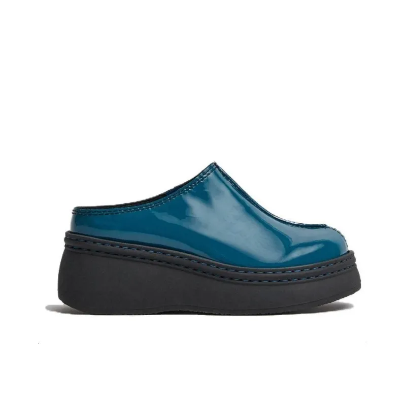 MIISTA Rubber Sole Wrap-toe Slippers Women's Blue-1