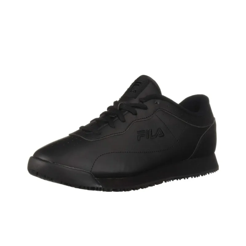 FILA Cushioned Slip Resistant Breathable Low Top Running Shoes Women's Black-0