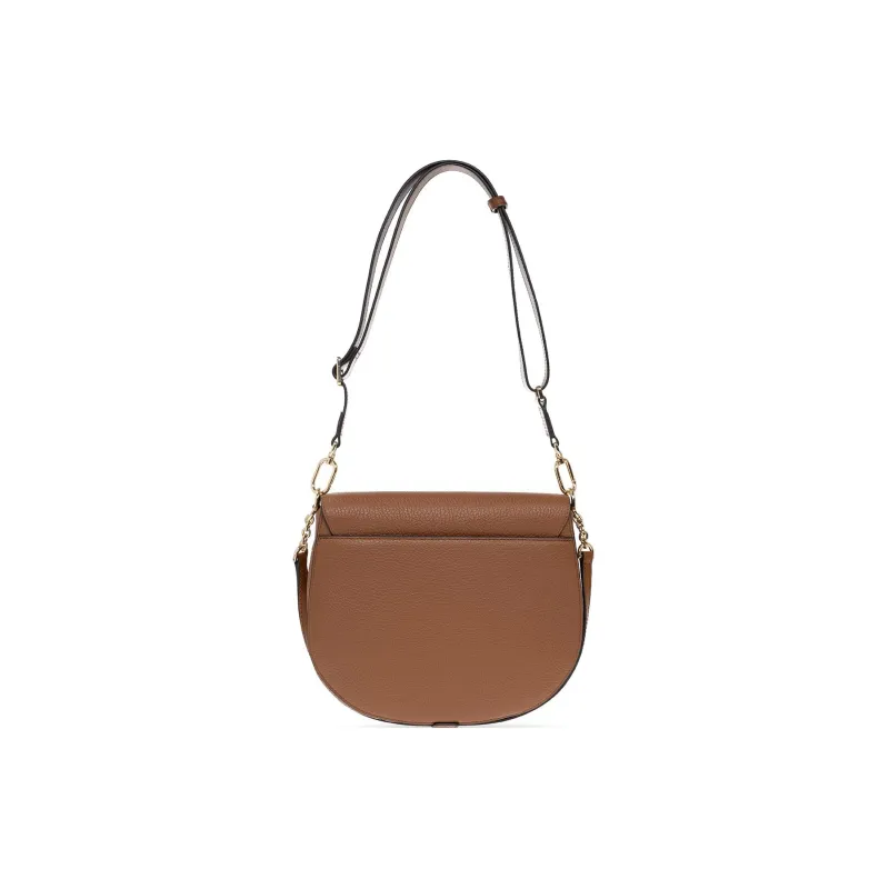 Furla Club 2 Leather Shoulder Bag Crossbody Bag Mini Women's Brown-3