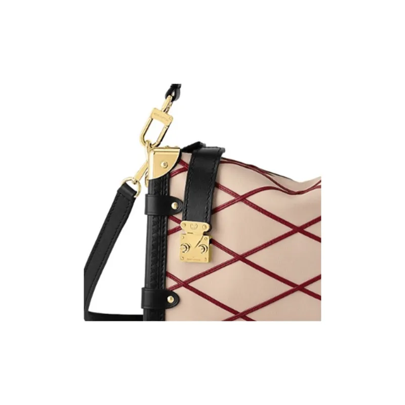 LOUIS VUITTON Trunk Leather Soft Box Shoulder Bag, Crossbody Bag, Handbag Women's Light Umber-1
