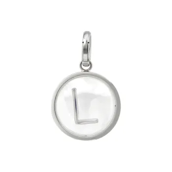 Burberry Palladium Mother Of Pearl Resin PVC Bronze Pendants Women's Silver