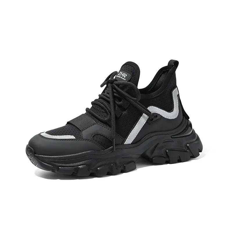 ZHR High-Top Chunky Sneakers 5cm Women's Black-14