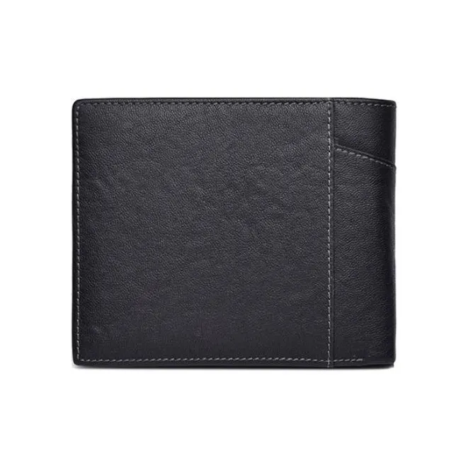 Hush Puppies Vegetable Tanned Top Grain Cow Leather Wallet Regular Men's Black-3