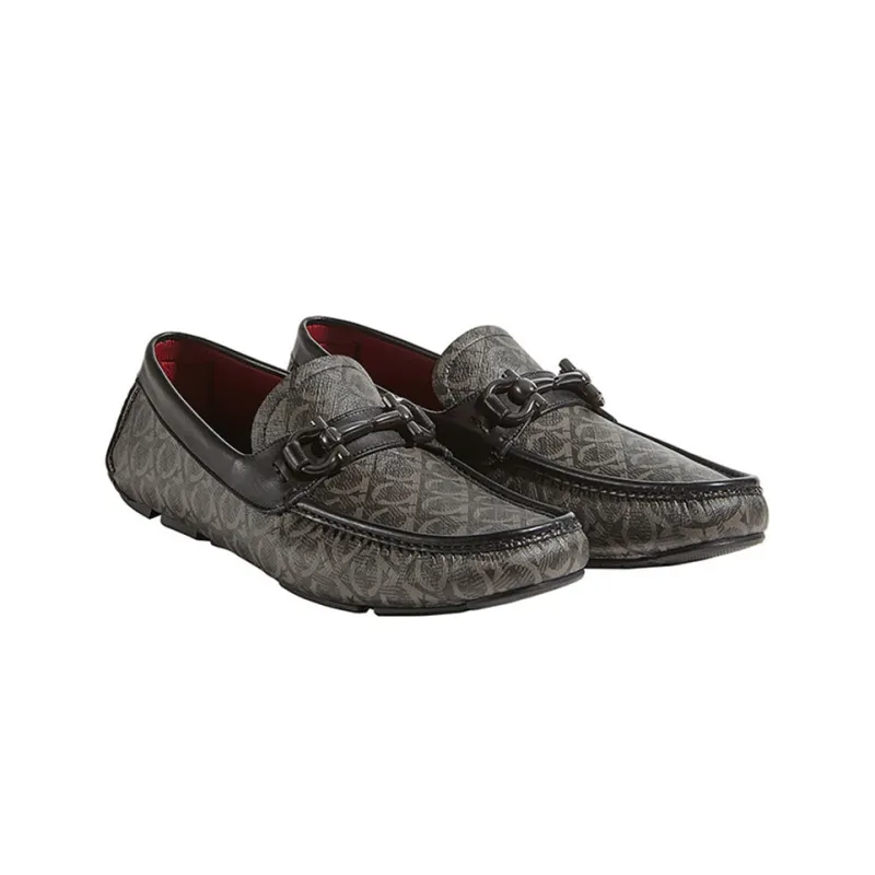 FERRAGAMO GANCINI Casual Single Shoes Men's Gray-2