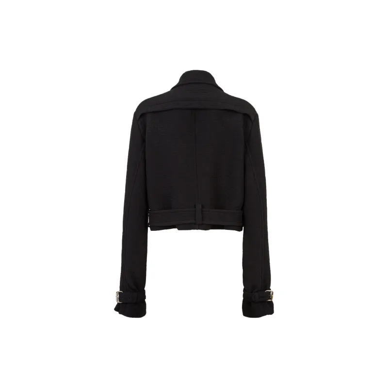 FENDI Jacquard Short Biker Style Jacket-1
