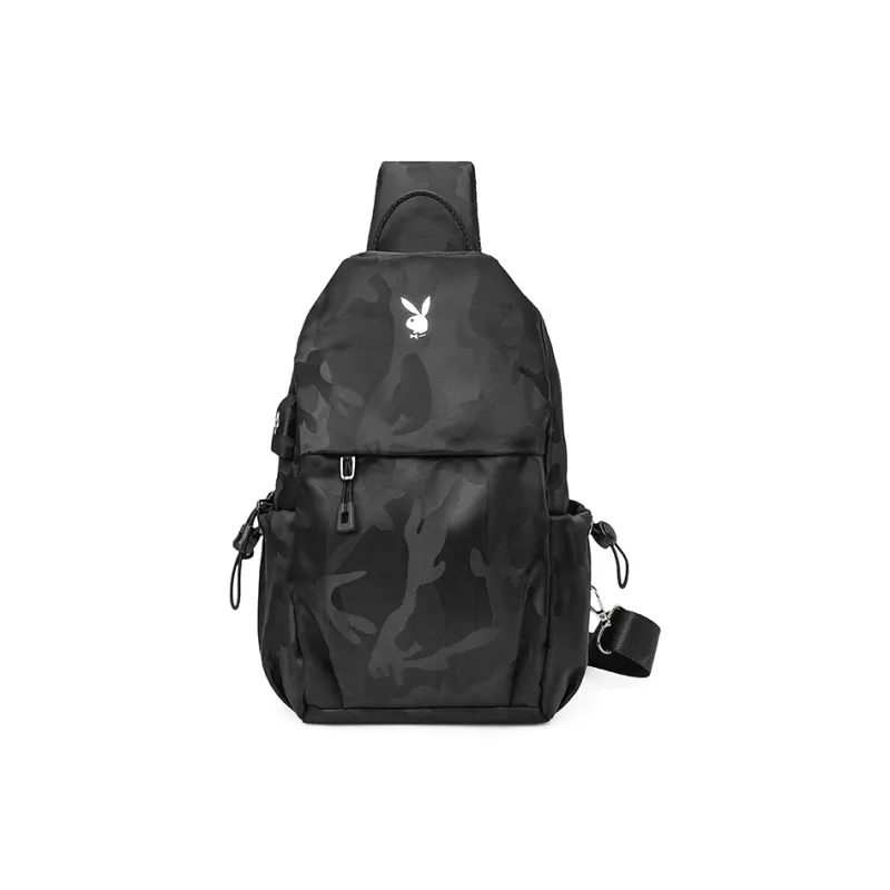 Playboy Fabric Sling Bag Medium Size Men's Black-1