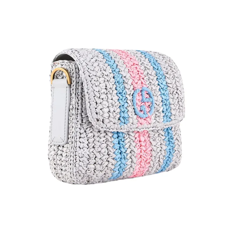 GIORGIO ARMANI Viscose Shoulder Bag Crossbody Bag Regular Women's White & Multicolor-1