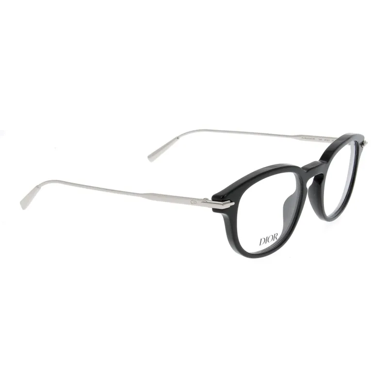 DIOR Acetate Irregular Shape Eyeglass Frames Men's Black-2