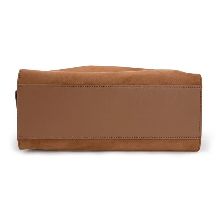 VENOF Cow Leather Shoulder Bag Crossbody Bag Handbag Medium Size Women's Toraja Brown/Manting Coffee-4