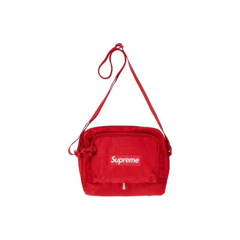 Supreme SS19 Nylon Crossbody Bag, Shoulder Bag Unisex Red-1