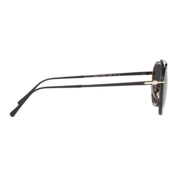 PERSOL Titanium Aviator Sunglasses Unisex Black/Brown-2