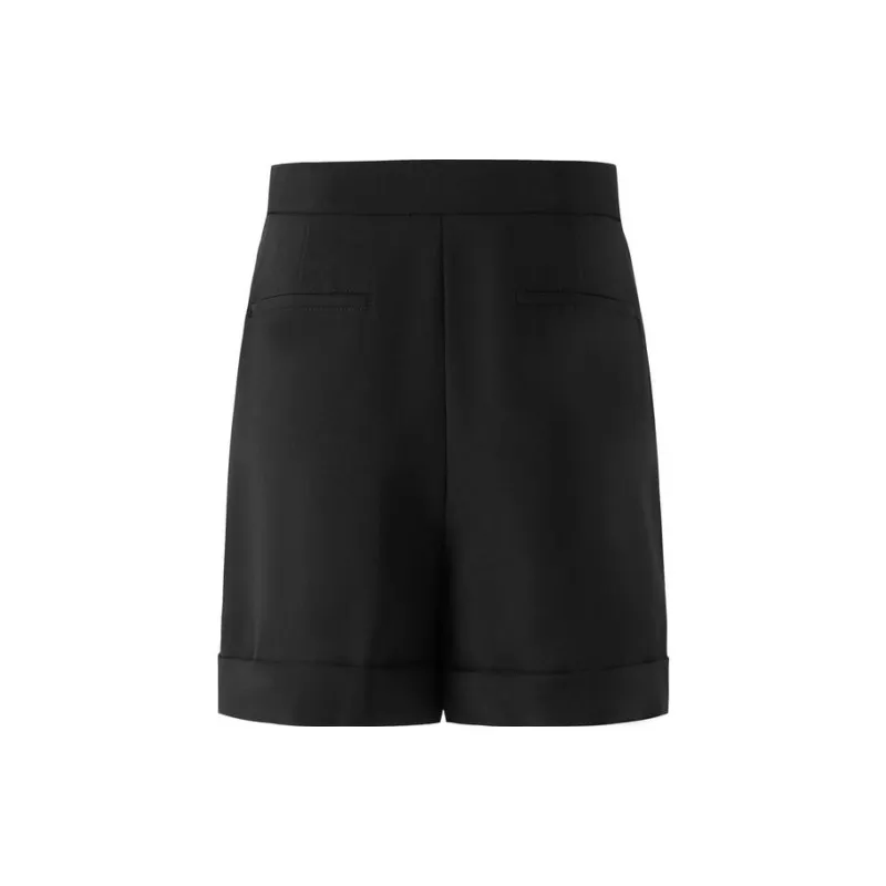 JZ Juzui Casual Shorts Women's Plain Black-1