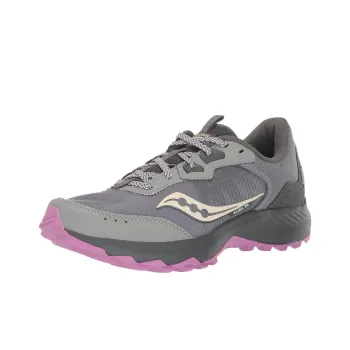 Saucony AURA TR Slip Resistant Low Top Running Shoes Women's Gray Pink
