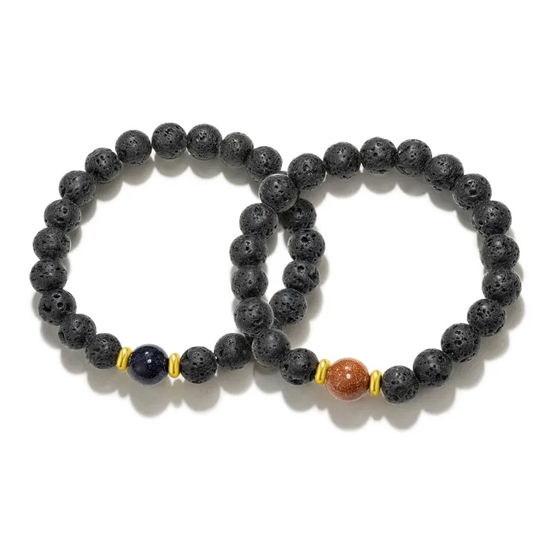 Jodie&Kevin Volcanic Stone Bracelets Unisex-2