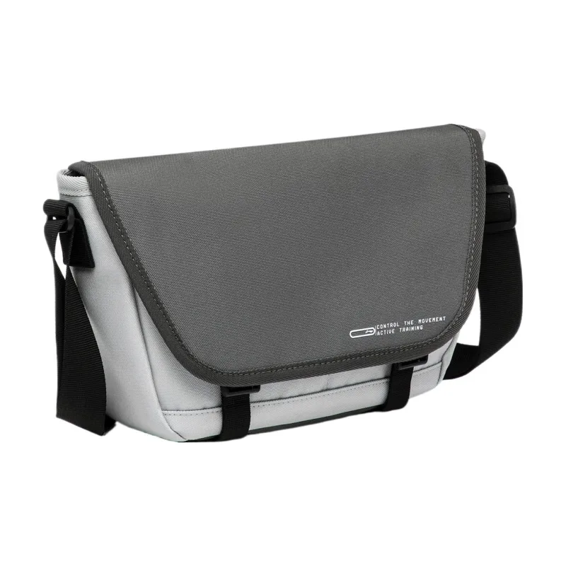 LiNing Sports Life Collection Polyester Shoulder Bag, Crossbody Bag Unisex Microcrystalline Gray & Asphalt Gray & Black-1
