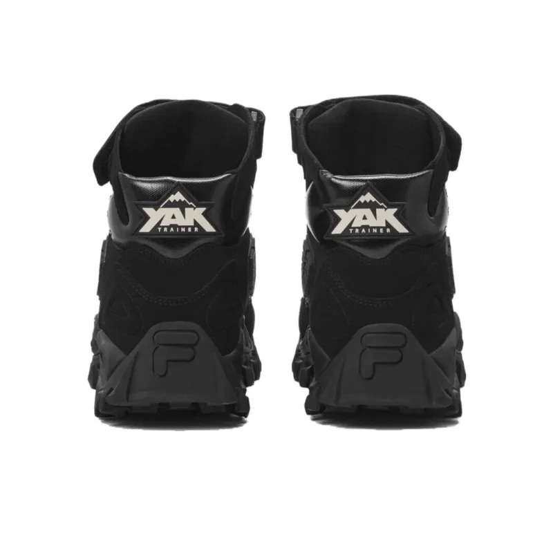 FILA Cushioned Slip Resistant High Top Running Shoes Men's Black-4