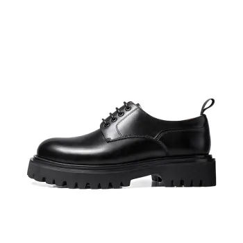 THOM WILLS Cleanfit Calfskin Derby Shoes Casual Shoes 4.8cm Men's Black