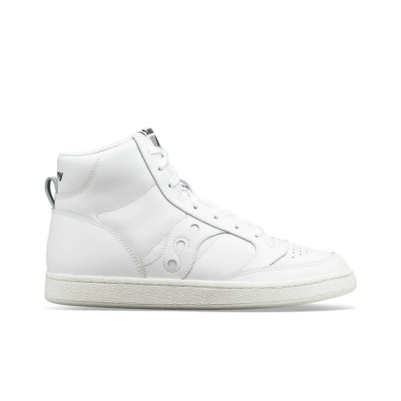 Saucony Jazz Court High Anti-Slip Wear-Resistant High-Top Skateboard Shoes Unisex White-1
