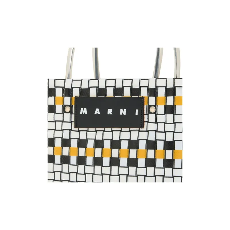 MARNI Polypropylene Pp Tote Bag, Shopping Bag, Handbag Mini Women's Lemon-3