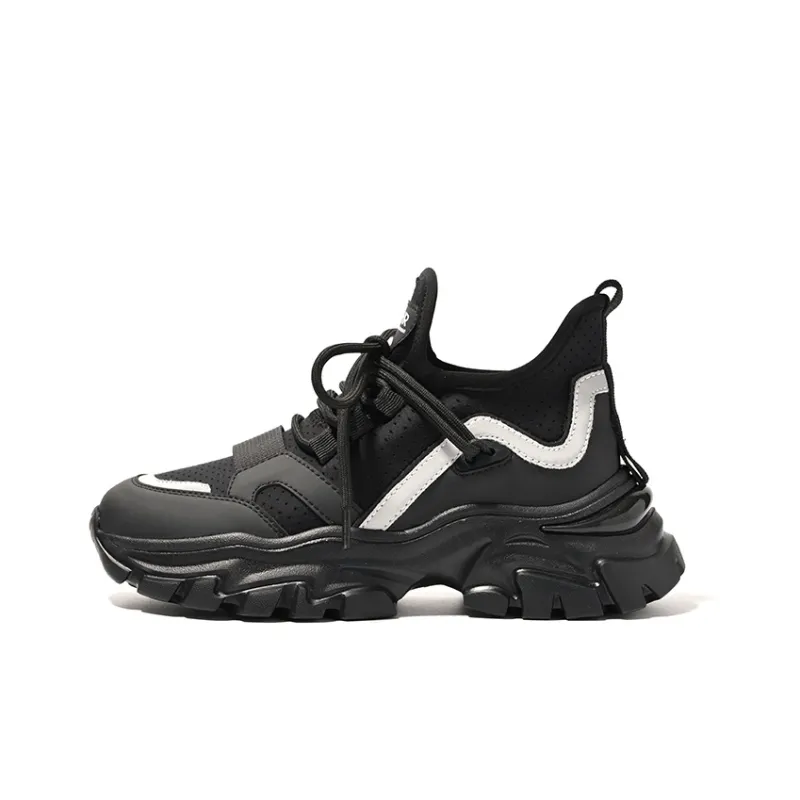 ZHR High-Top Chunky Sneakers 5cm Women's Black-12