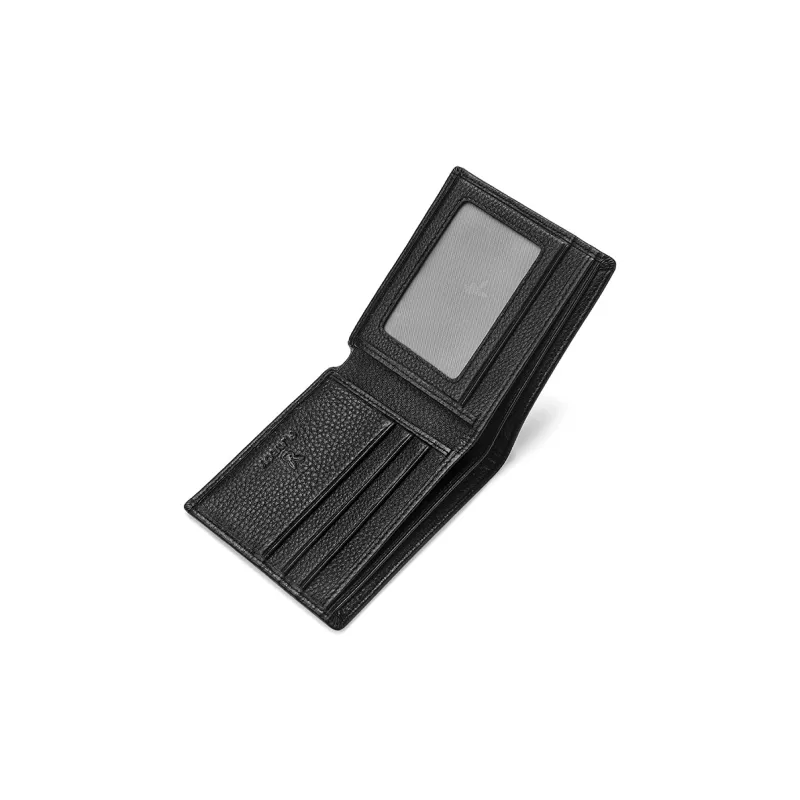 Playboy Top Grain Cow Leather Wallet Men's Black/Coffee-4