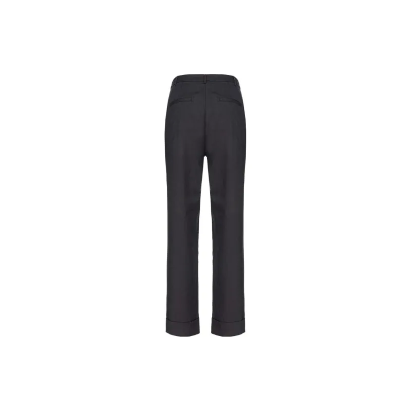 PINKO FW23 Pantaloni In Flanella Suit Trouser Women's Black-1