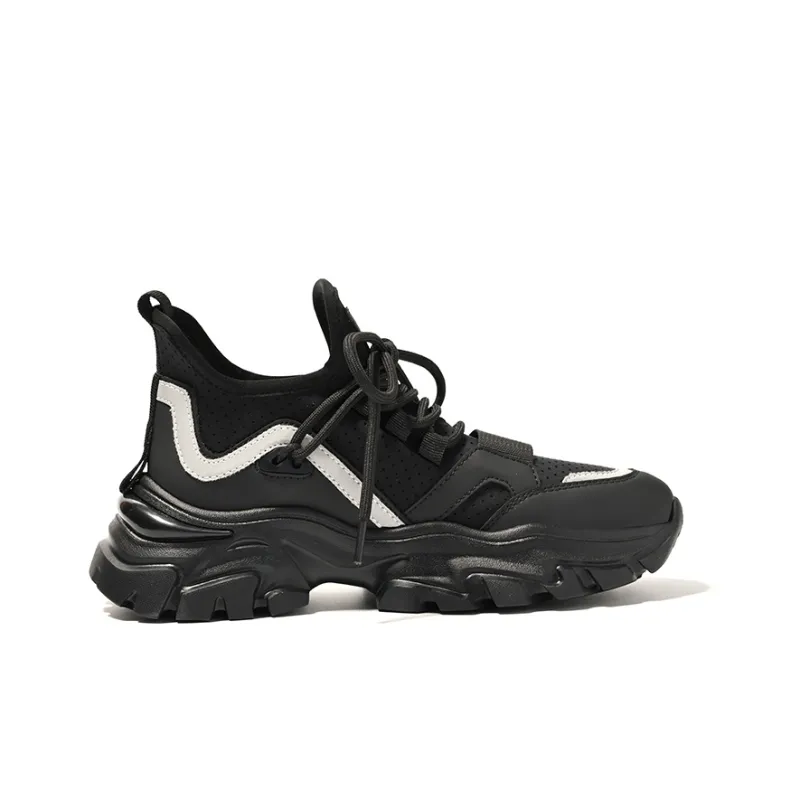 ZHR High-Top Chunky Sneakers 5cm Women's Black-13