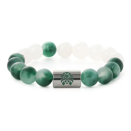 Rastaclat Chalcedony Small Lion Chinese Style Beaded Bracelet Unisex