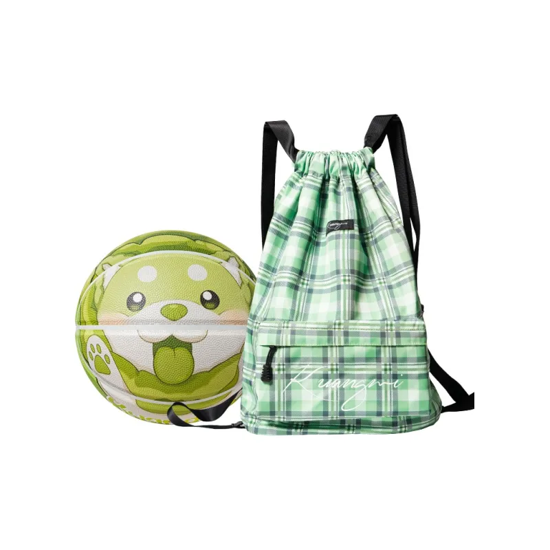 Kuangmi x SHUCAIJINGLING PU Basketball Green Size 7 Glow In The Dark Unisex-10