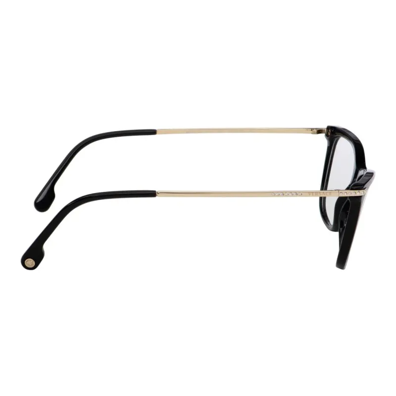 VERSACE Metal Plastic Rectangular Eyeglass Frames Unisex Black-2