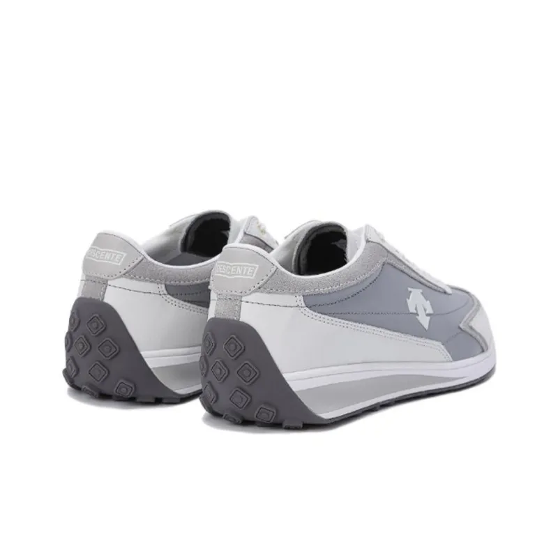 DESCENTE Cron Racer Cushioning Wear Resistant Low Top Skateboard Shoes Unisex Gray White-2