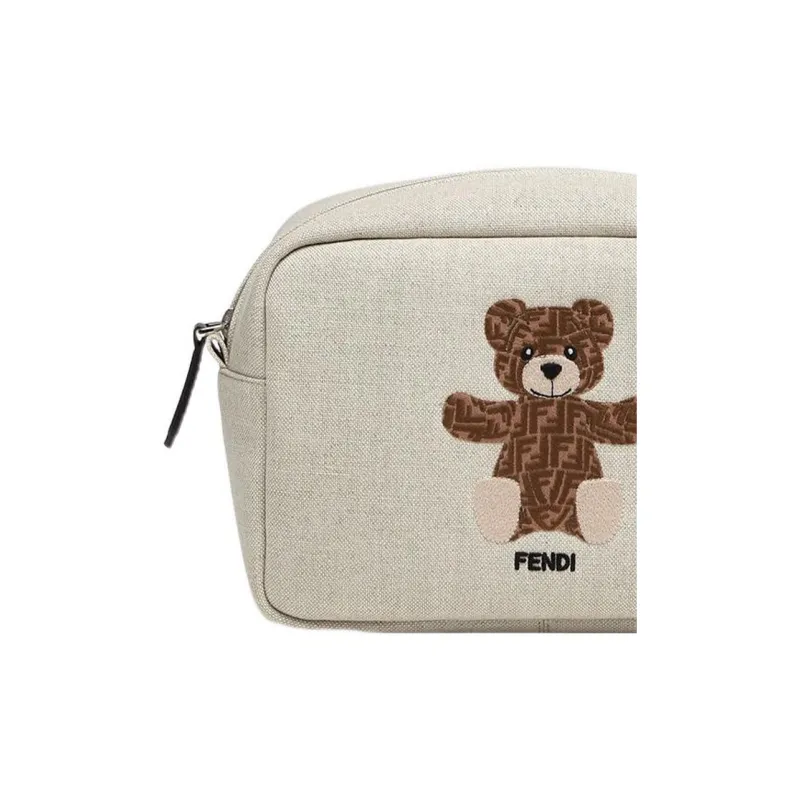 FENDI Polyester Toiletry Bags Clutches Regular Women's Beige-4