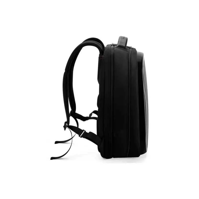 OIWAS Fabric Travel Backpack Laptop Bag Regular Unisex Black-3