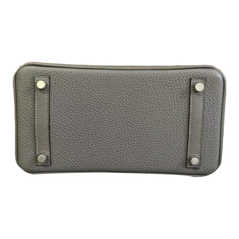 HERMES Birkin Touch Togo Leather With Matte Crocodile Leather Handbag Regular Women's Cumulonimbus Gray-4