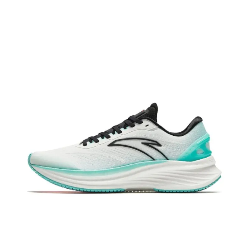 Anta Cushioning Wear Resistant Low Top Running Shoes Men's White Blue And Black-0