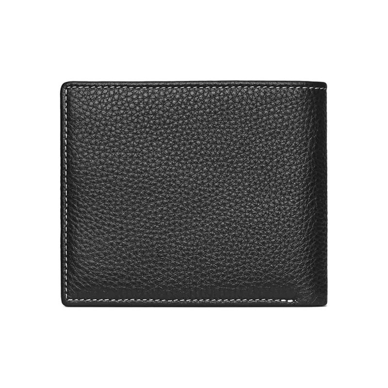Playboy Top Grain Cow Leather Wallet Men's Black/Coffee-3