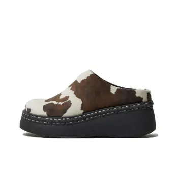 MIISTA Rubber Sole Wrap-toe Slippers Women's Umber