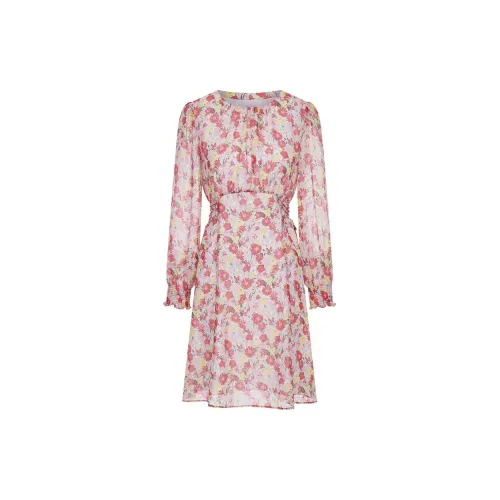 JZ Juzui Long-Sleeved Dresses Women's Red Floral