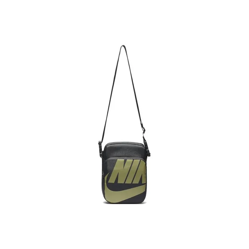 Nike Heritage Polyester Small Shoulder Bag, Crossbody Bag Trumpets Unisex Green-1