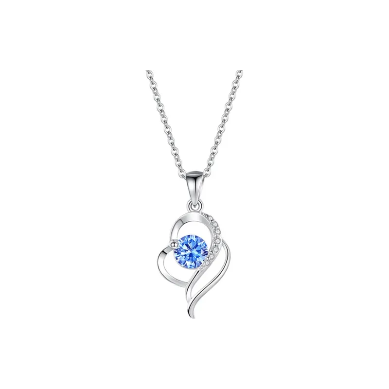 KADER S925 Silver Necklaces Women's Blue-0