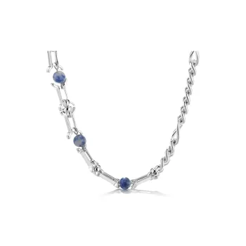 Clect Marble Necklaces Women's Silver