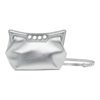 Alexander McQueen Peak Sheepskin Crossbody Bag Shoulder Bag Women's Silver