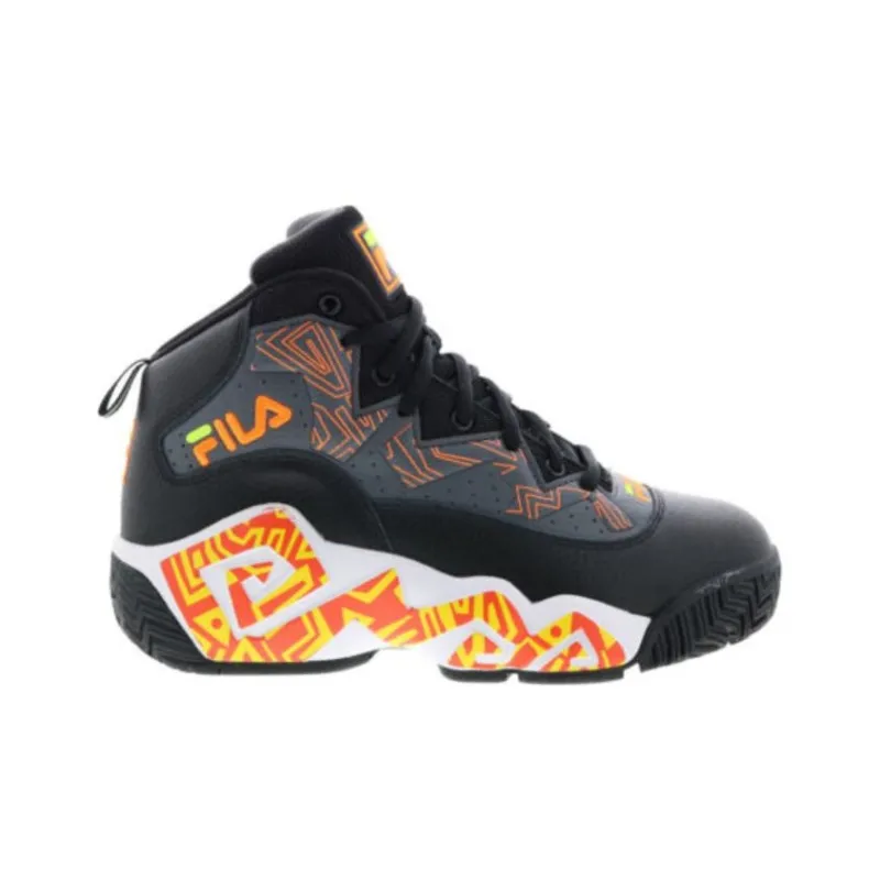 FILA Mashburn Cushioning Mid-Top Basketball Shoes Men's Black-1