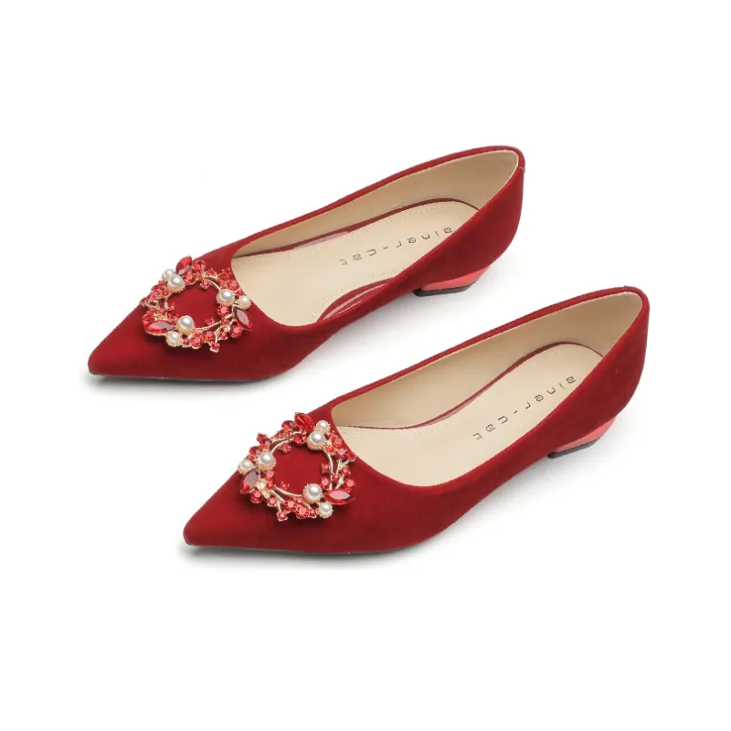 Ainer cat Casual Single Shoes 2.5cm Women's Red-2