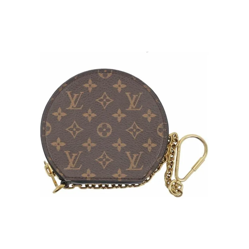 LOUIS VUITTON Cow Leather Coin Purse Regular Women's Brown-3