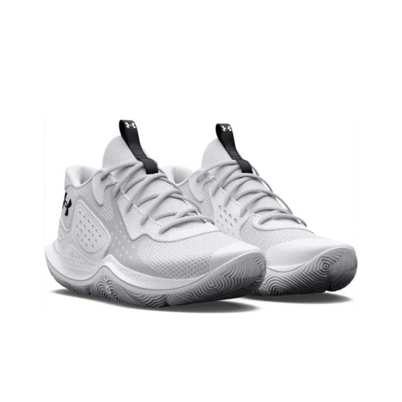 Under Armour Jet '23 Anti Slip Wear Resistant Mid Top Basketball Shoes Men's White-2